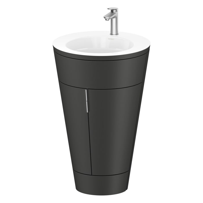 Duravit Starck 1 c-bonded Waschtisch mit Unterschrank bodenstehend, 2 Türen und Innenbeleuchtung