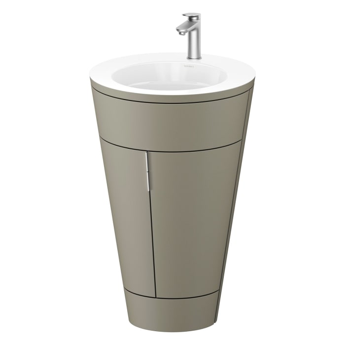 Duravit Starck 1 c-bonded Waschtisch mit Unterschrank bodenstehend, 2 Türen und Innenbeleuchtung