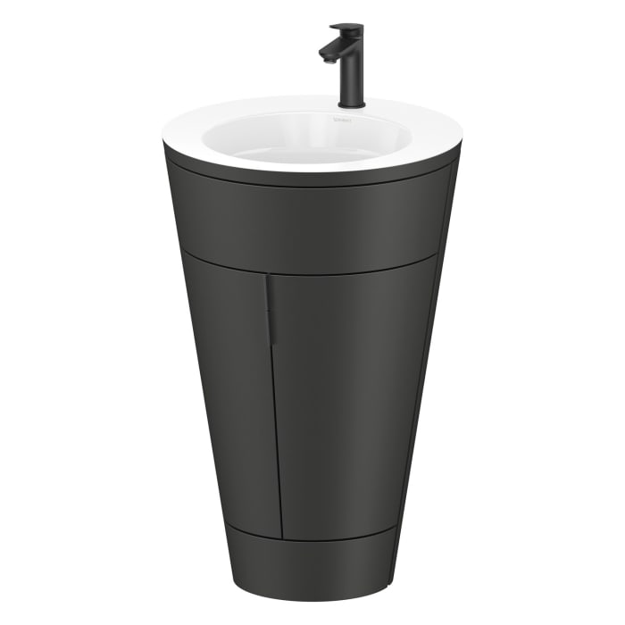 Duravit Starck 1 c-bonded Waschtisch mit Unterschrank bodenstehend, 2 Türen und Innenbeleuchtung