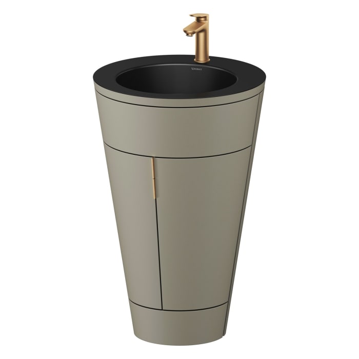 Duravit Starck 1 c-bonded Waschtisch mit Unterschrank bodenstehend, 2 Türen und Innenbeleuchtung