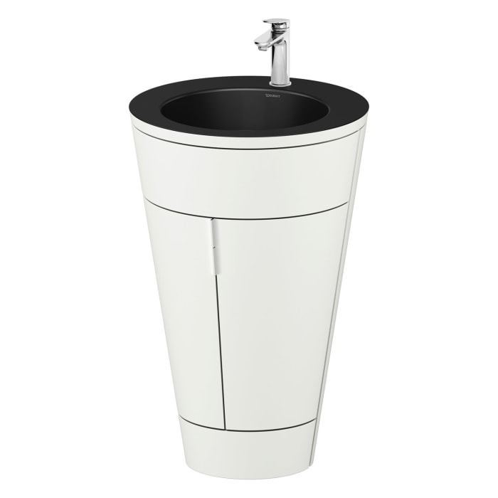 Duravit Starck 1 c-bonded Waschtisch mit Unterschrank bodenstehend, 2 Türen und Innenbeleuchtung