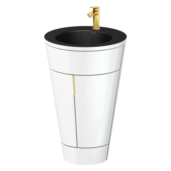 Duravit Starck 1 c-bonded Waschtisch mit Unterschrank bodenstehend, 2 Türen