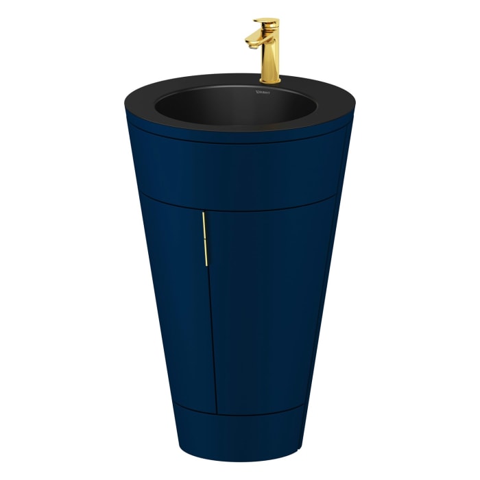 Duravit Starck 1 c-bonded Waschtisch mit Unterschrank bodenstehend, 2 Türen und Innenbeleuchtung