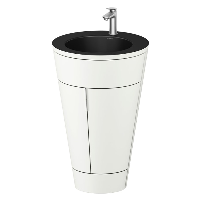 Duravit Starck 1 c-bonded Waschtisch mit Unterschrank bodenstehend, 2 Türen und Innenbeleuchtung