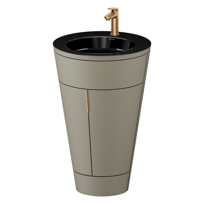 Duravit Starck 1 c-bonded Waschtisch mit Unterschrank bodenstehend, 2 Türen und Innenbeleuchtung