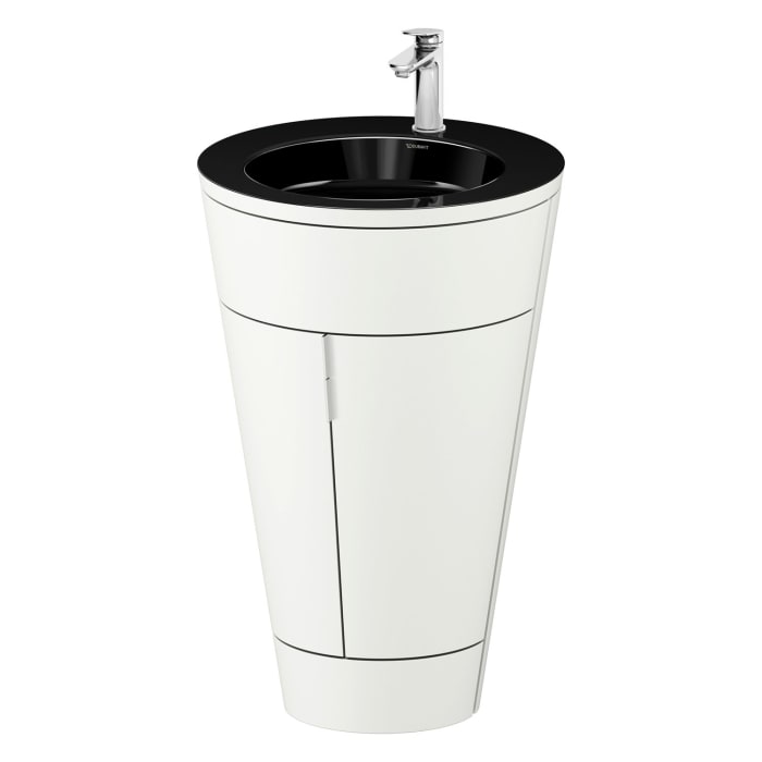 Duravit Starck 1 c-bonded Waschtisch mit Unterschrank bodenstehend, 2 Türen und Innenbeleuchtung