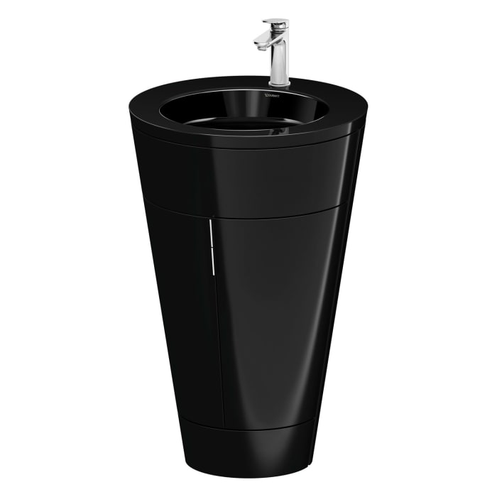 Duravit Starck 1 c-bonded Waschtisch mit Unterschrank bodenstehend, 2 Türen und Innenbeleuchtung