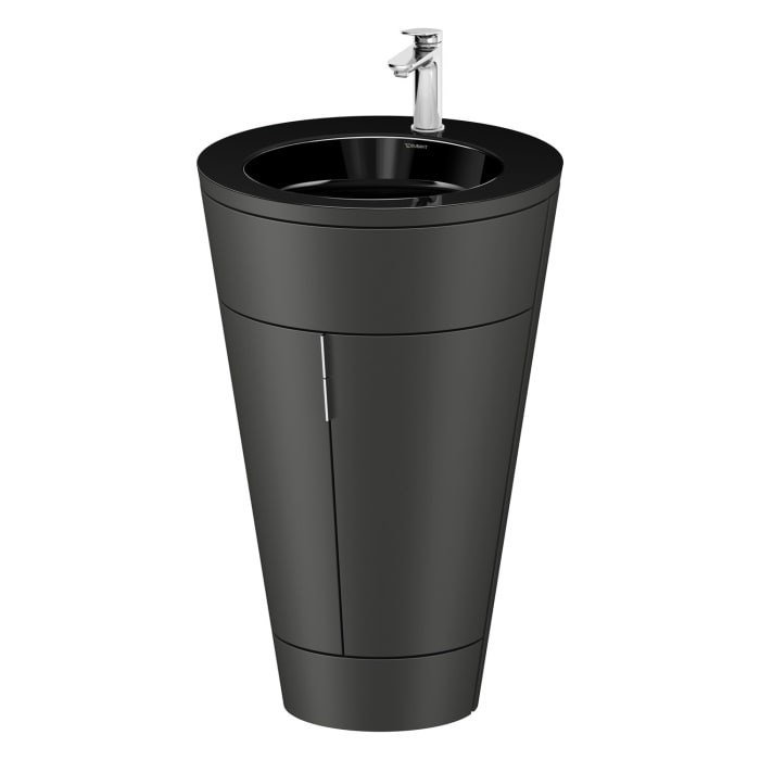 Duravit Starck 1 c-bonded Waschtisch mit Unterschrank bodenstehend, 2 Türen und Innenbeleuchtung