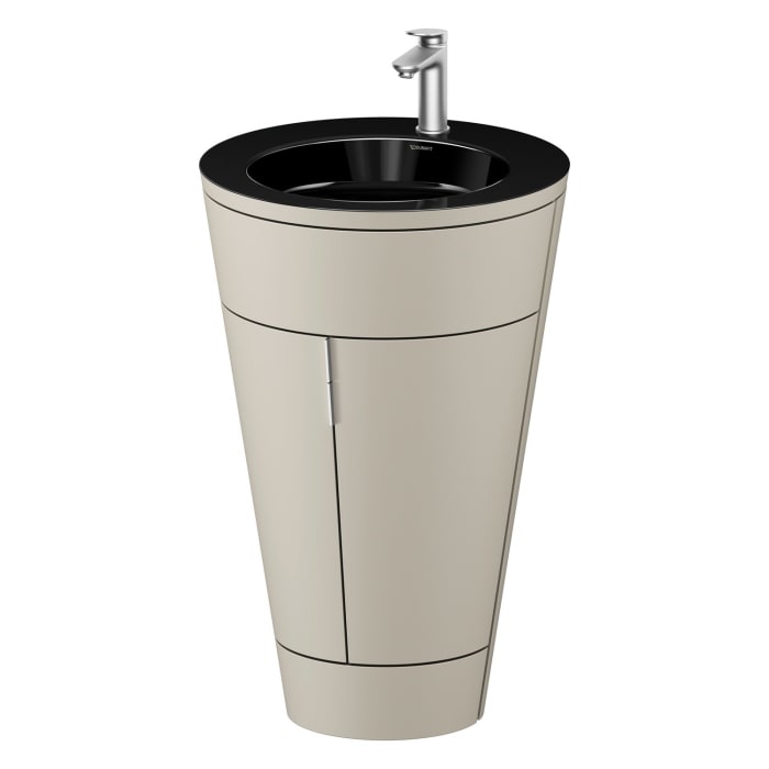 Duravit Starck 1 c-bonded Waschtisch mit Unterschrank bodenstehend, 2 Türen und Innenbeleuchtung