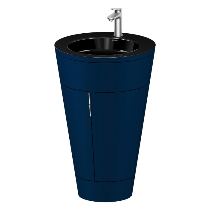 Duravit Starck 1 c-bonded Waschtisch mit Unterschrank bodenstehend, 2 Türen und Innenbeleuchtung