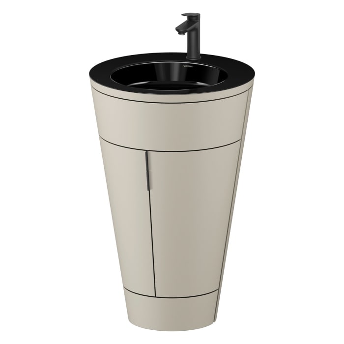 Duravit Starck 1 c-bonded Waschtisch mit Unterschrank bodenstehend, 2 Türen und Innenbeleuchtung