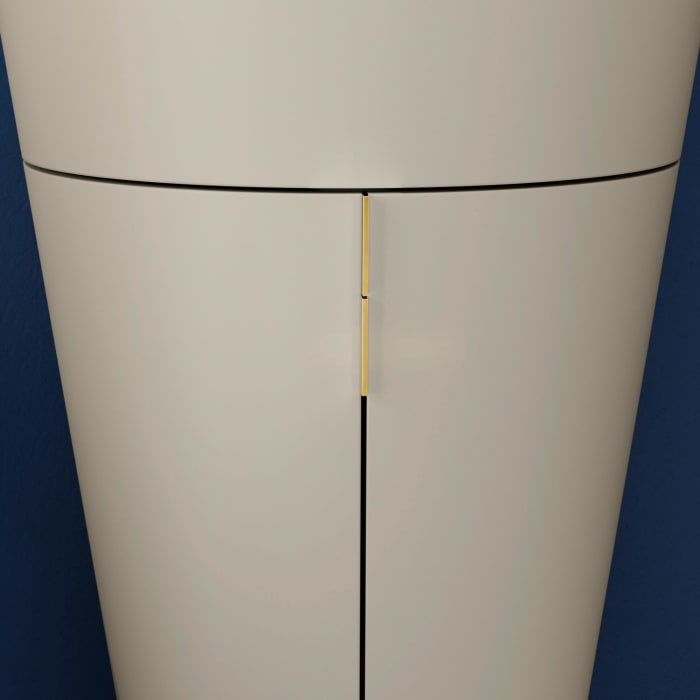 Duravit Starck 1 c-bonded Waschtisch mit Unterschrank bodenstehend, 2 Türen und Innenbeleuchtung