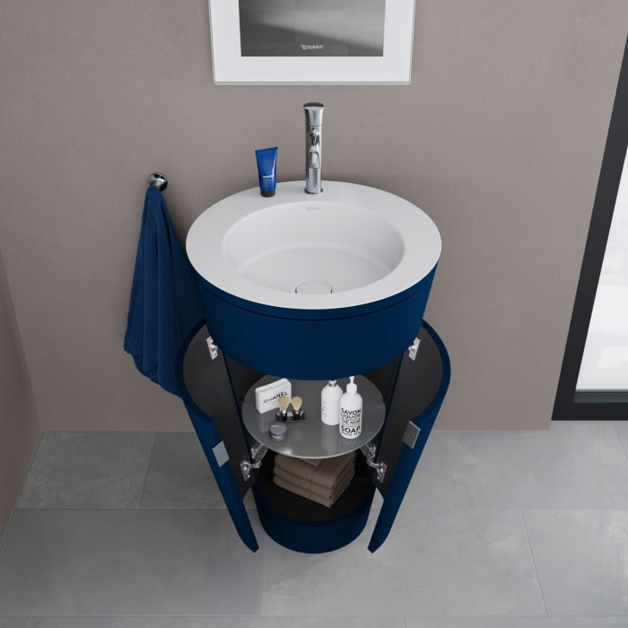 Duravit Starck 1 c-bonded Waschtisch mit Unterschrank bodenstehend, 2 Türen
