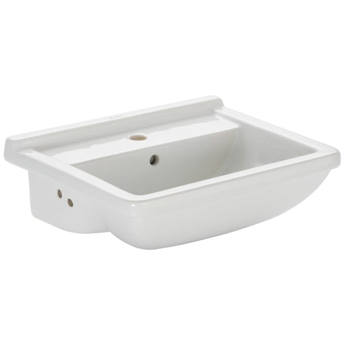 Duravit Starck 3 Halb-Einbau-Waschtisch 55 cm mit 1 Hahnloch