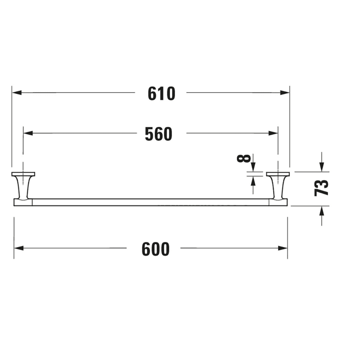 Duravit Starck T Badetuchhalter 61 cm