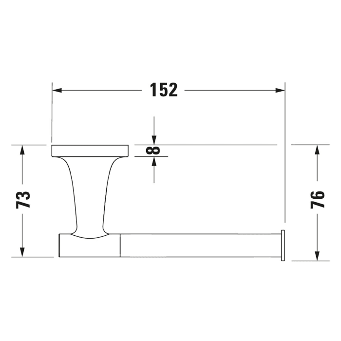 Duravit Starck T Papierrollenhalter seitlich