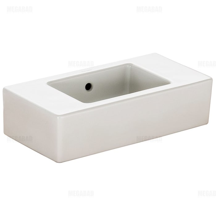 Duravit Vero Handwaschbecken 50 cm, ohne Hahnloch, mit Überlauf