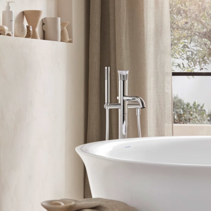Duravit White Tulip Einhebel-Wannenmischer bodenstehend