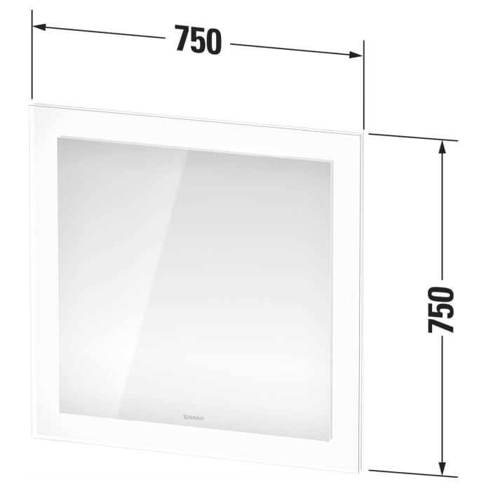 Duravit White Tulip Spiegel 75 x 75 cm, Sensor-Version, mit Spiegelheizung