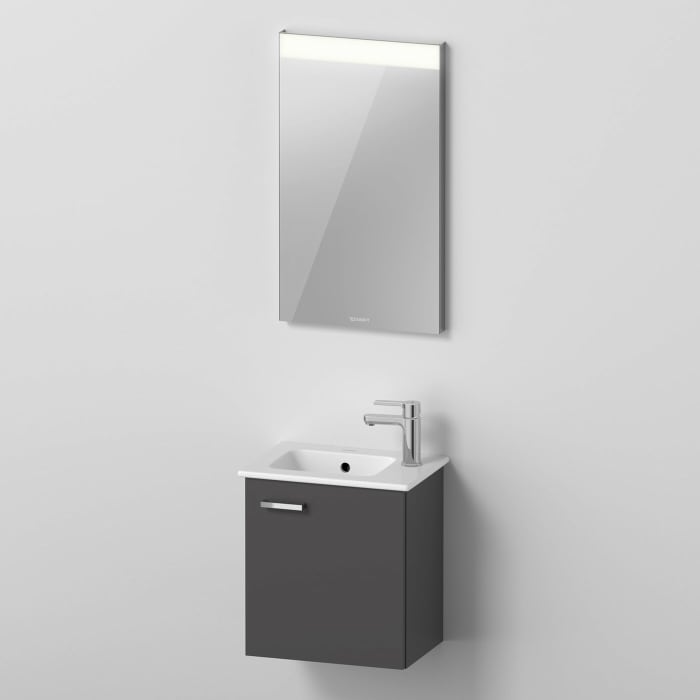 Duravit XBase MöbelSet 40 cm, mit Spiegel, Anschlag rechts