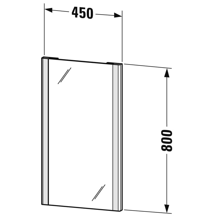 Duravit XSquare Spiegel mit LED-Beleuchtung 45 x 80 cm