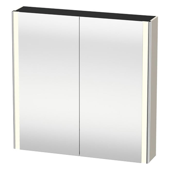 Duravit Xsquare Spiegelschrank 80 x 80 cm, 2 Türen, Steckdose: LKZ 2 (CH)