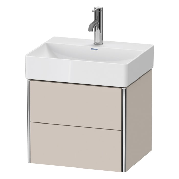 Duravit XSquare Waschtischunterbau wandhängend Compact 48,4 cm, mit 2 Schubkästen