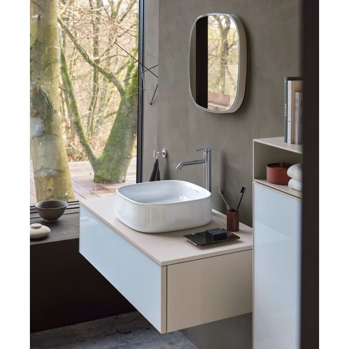 Duravit Zencha Badezimmerspiegel 70 x 70 cm mit Sensor und Spiegelheizung in Weiß