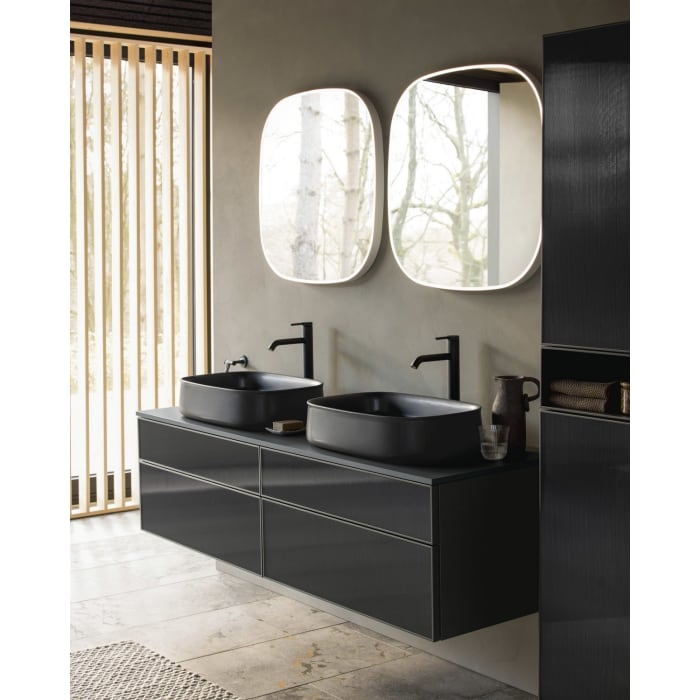 Duravit Zencha Badezimmerspiegel 70 x 70 cm mit Sensor und Spiegelheizung in Weiß