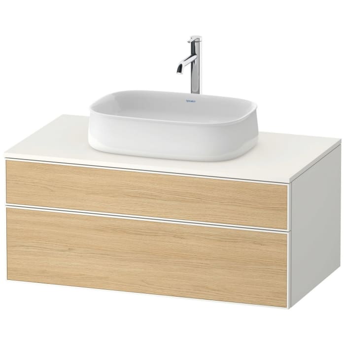 Duravit Zencha Konsolenwaschtischunterbau mit Ausschnitt mittig 100 x 44,2 cm, 2 Auszüge