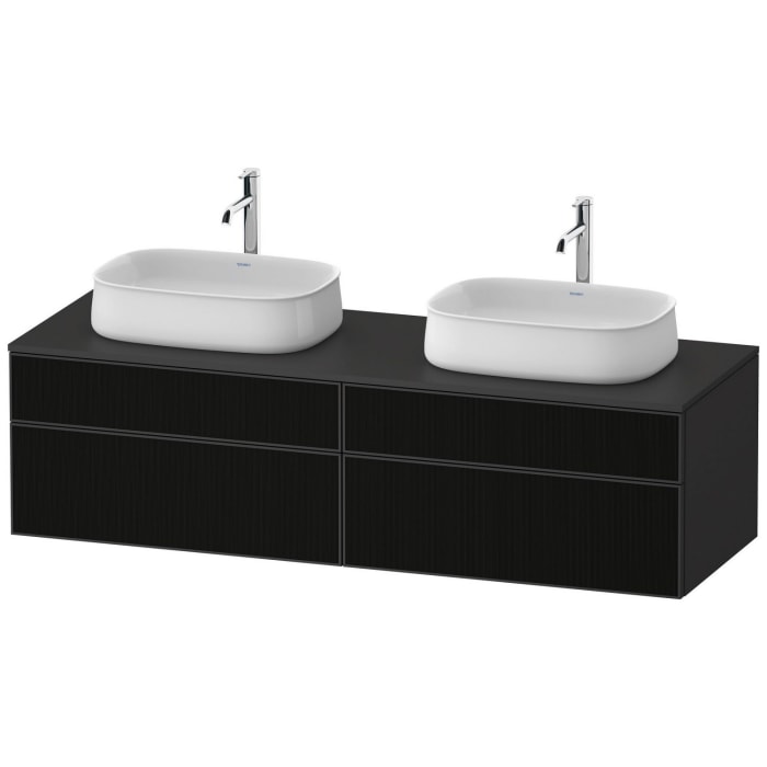 Duravit Zencha Konsolenwaschtischunterbau mit zwei Ausschnitten 160 x 44,2 cm, 4 Auszüge