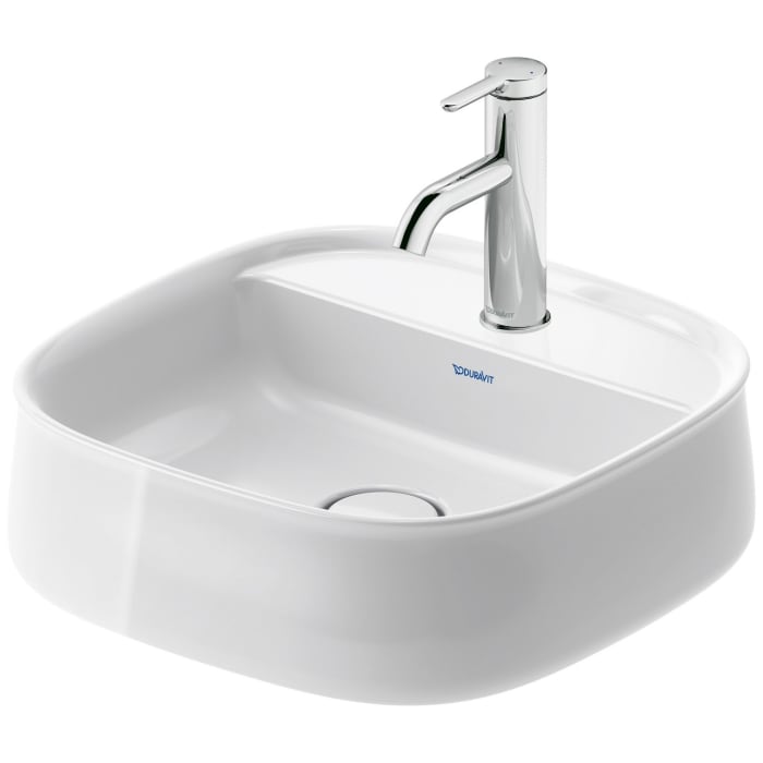 Duravit Zencha Aufsatzbecken 42 x 42 cm, mit Hahnlochbank