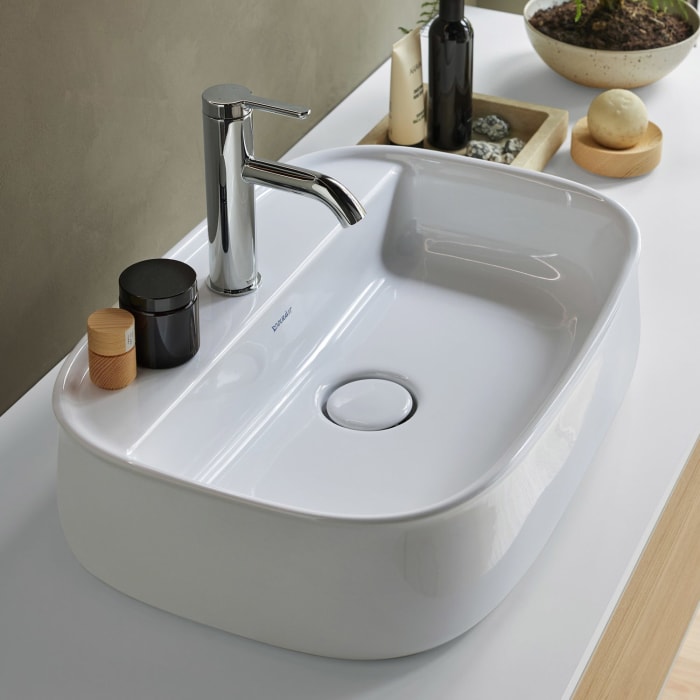 Duravit Zencha Aufsatzbecken 55 x 39 cm, mit Hahnlochbank