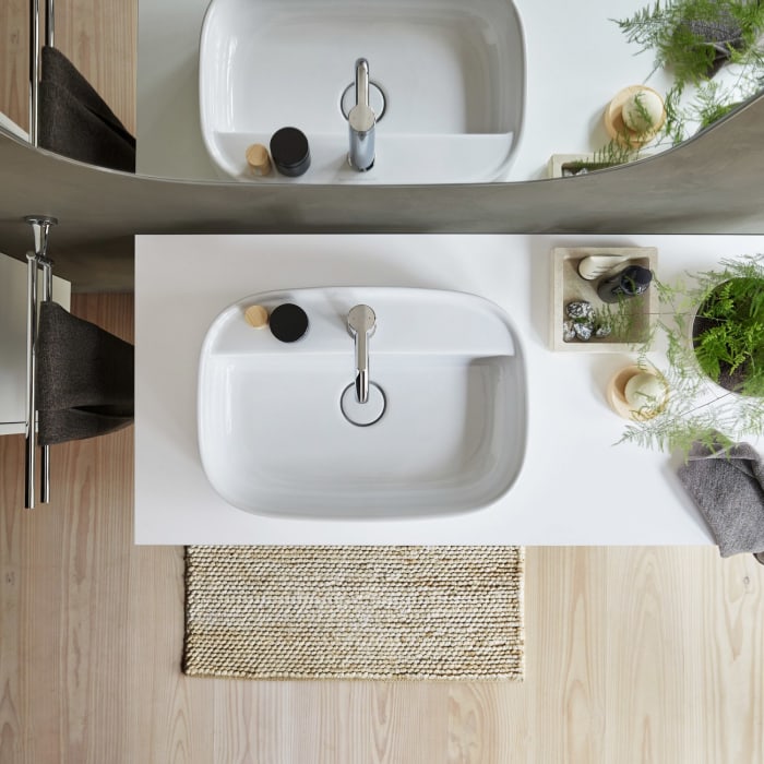 Duravit Zencha Aufsatzbecken 55 x 39 cm, mit Hahnlochbank