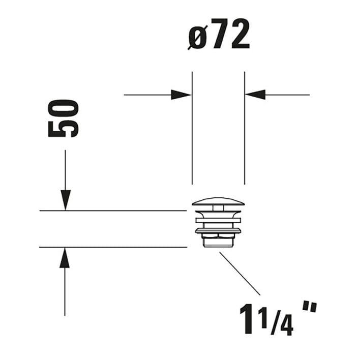 Duravit Schaftventil 5 cm