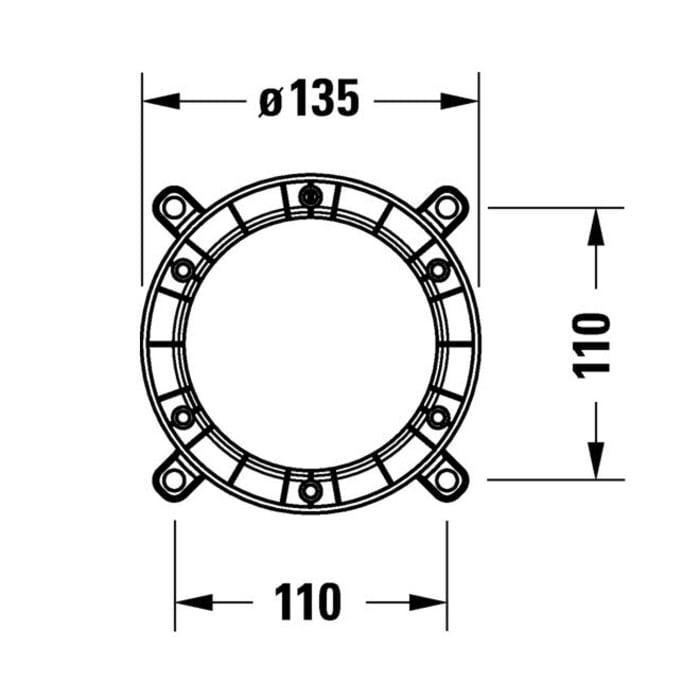 Duravit Grundkörper für Einhebel-Wannenmischer bodenstehend