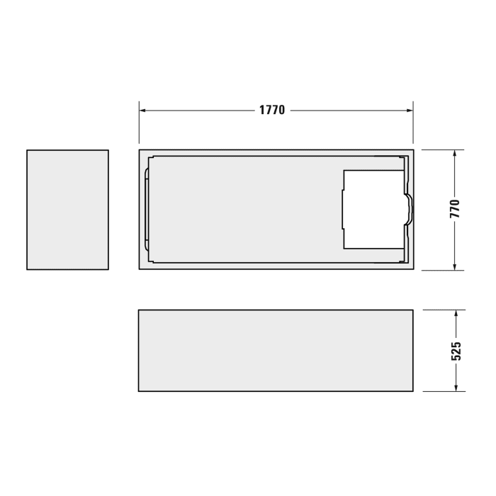 Duravit No.1 Badewannenträger 177 x 77 x 52 cm