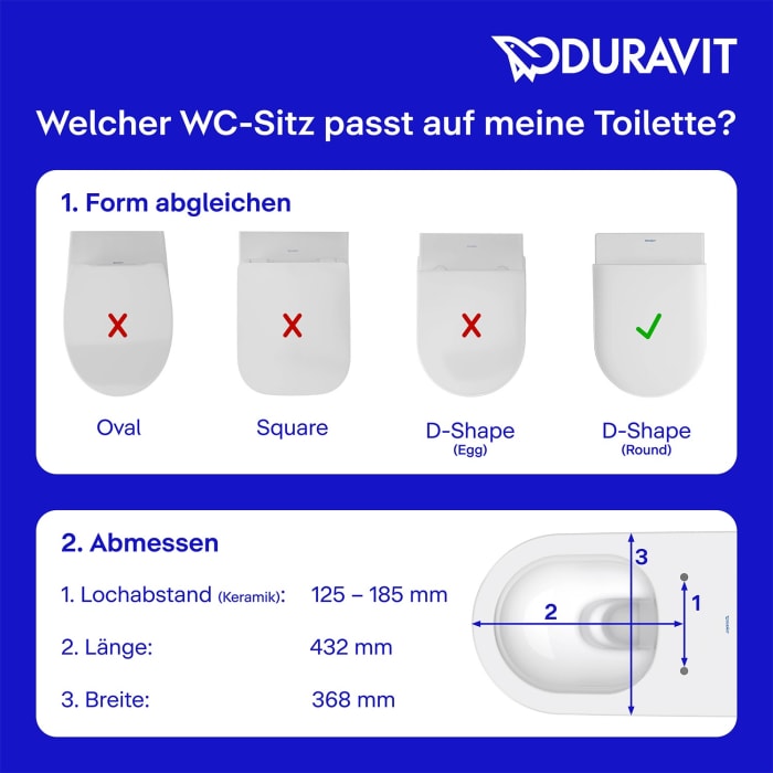 Duravit Universal WC-Sitz D-shaped mit Absenkautomatik
