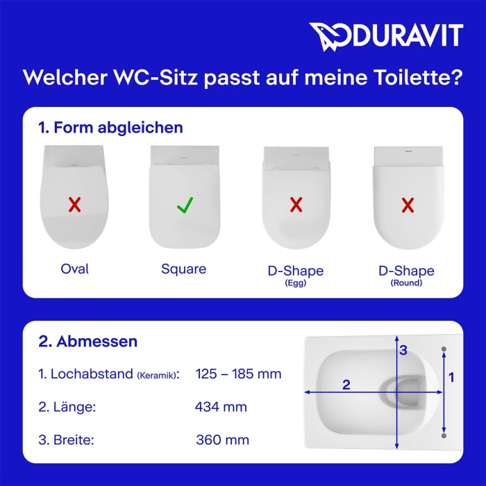 Duravit Universal WC-Sitz eckig mit Absenkautomatik