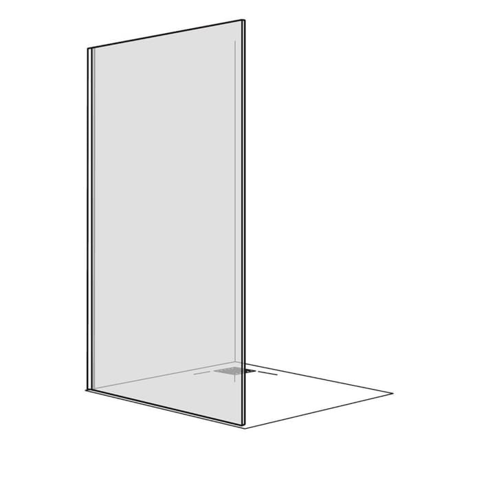 DUSCHOLUX Air 3 Walk-In Duschwand, Anschlag links, Maßanfertigung bis 180 x 220 cm