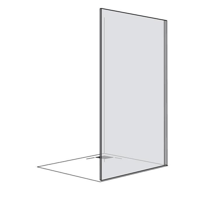 DUSCHOLUX Air 3 Walk-In Duschwand, Anschlag rechts, Maßanfertigung bis 100 x 220 cm