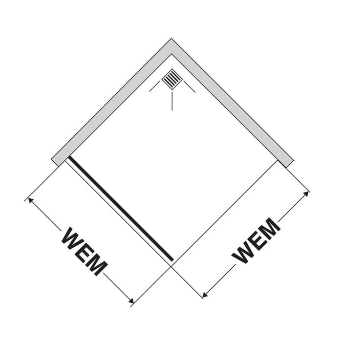 DUSCHOLUX Air 3 Walk-In Duschwand, Anschlag links, Maßanfertigung bis 180 x 220 cm