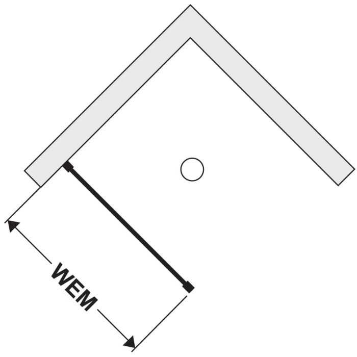 DUSCHOLUX Bella Vita 3 Seitenteil links 70 x 200 cm, mit CareTec Pro-Beschichtung
