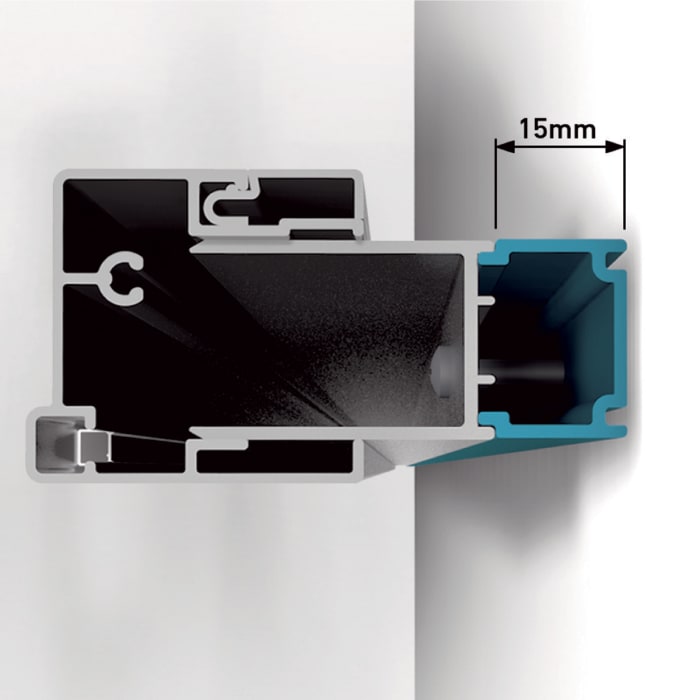 DUSCHOLUX Bella Vita 3 Verbreiterungsprofil für Pendeltür in Nische mit Festteil