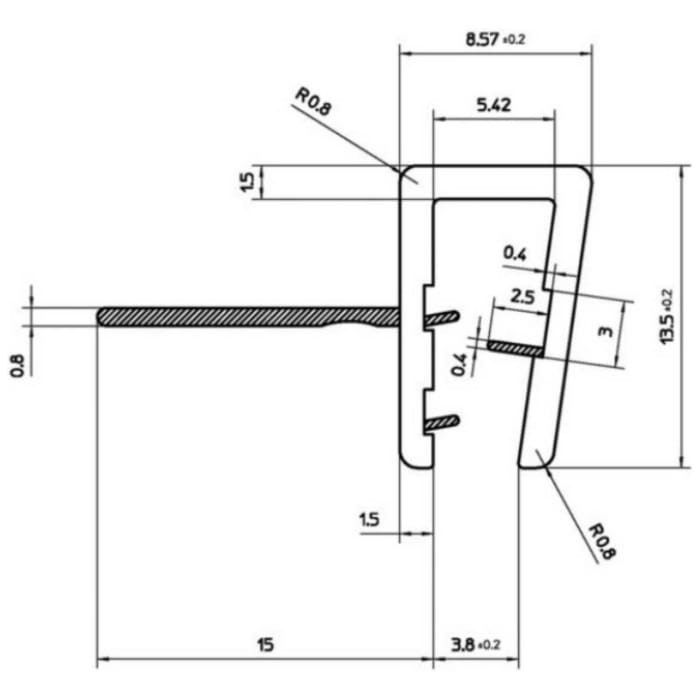 DUSCHOLUX Bella Vita Ersatz-Anschlagprofil