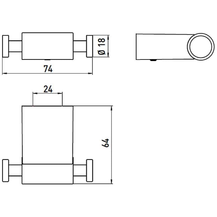 Emco system 2 Doppelhaken