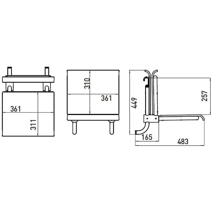 Emco system 2 Einhängesitz mit Kunststoffsitzfläche