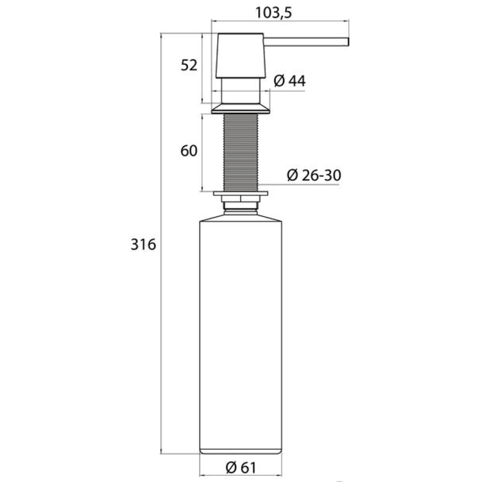 Emco system 2 Untertisch-Flüssigseifenspender