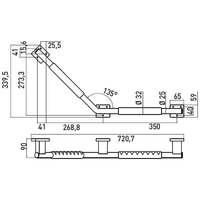 Emco system 2 Winkelgriff rechts