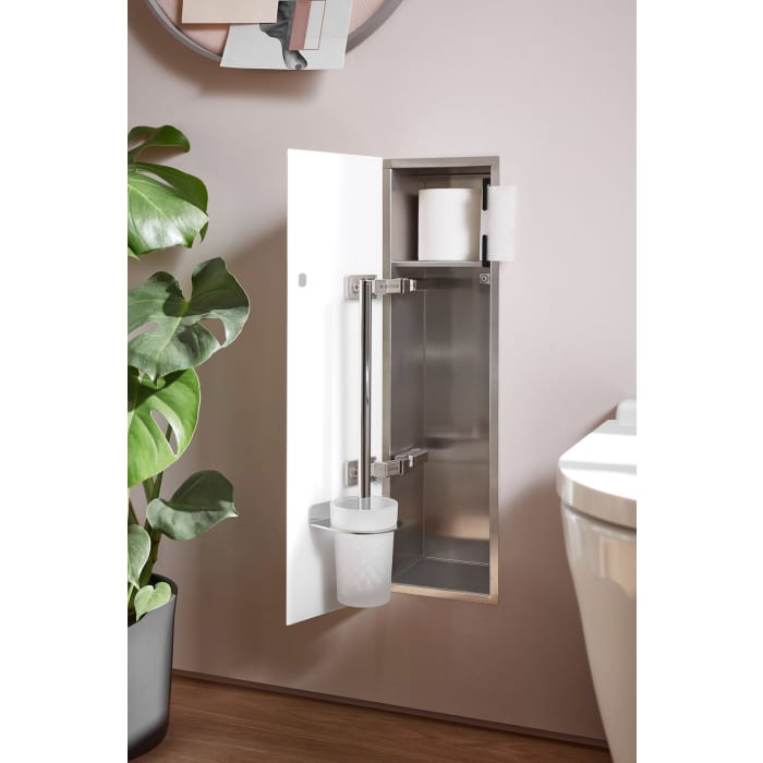 emco asis pure WC-Modul 73 cm - Unterputz, Glasfront, Anschlag links